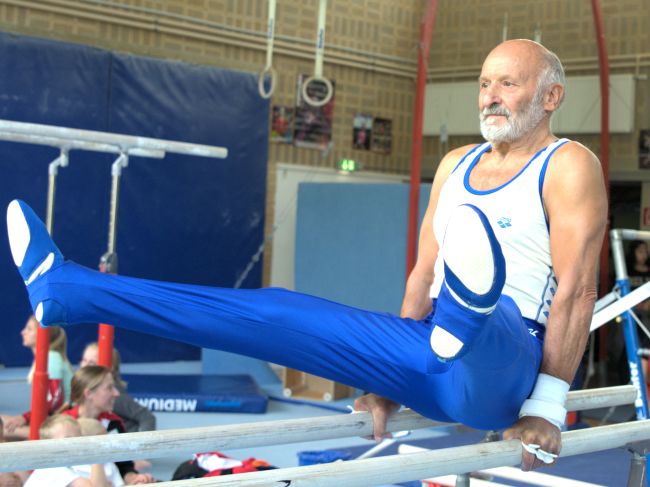 Ältester Teilnehmer und mit 76 Jahren fit wie ein Turnschuh; Günter Lege (TG Großalmerode)